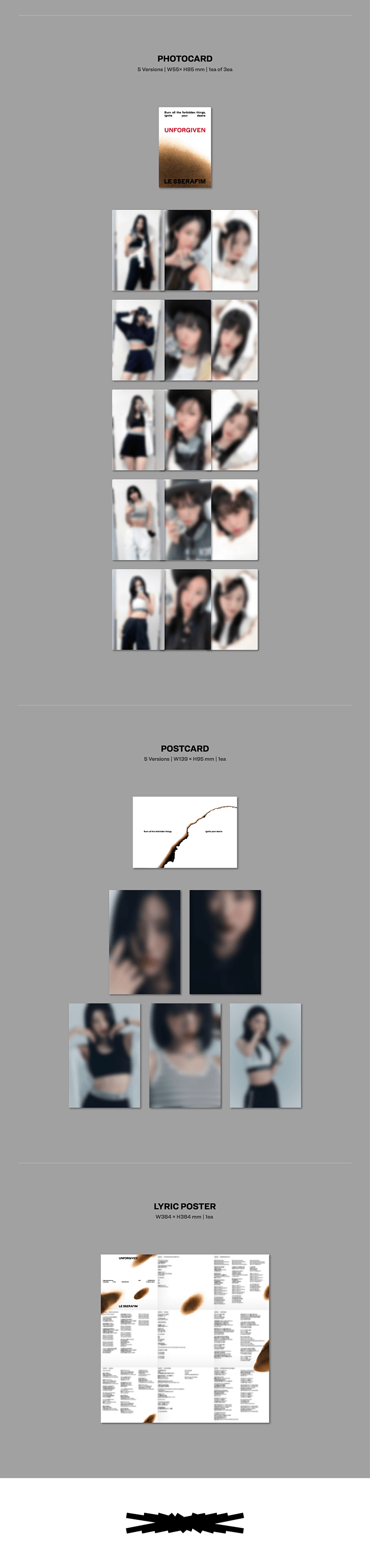 1st Studio Album 'UNFORGIVEN' (COMPACT Ver.) Random 4 detail