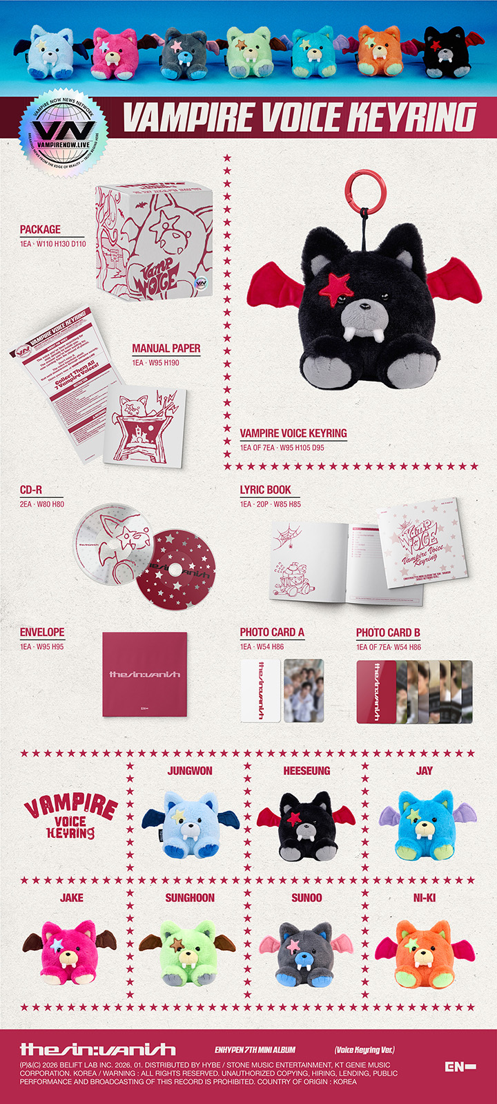 アイドル ENHYPEN THA SIN:VANISH Voice Keyring Ver ENHYPEN 7th Mini Album【THE SIN : VANISH】Voice Keyring Ver. | eBay