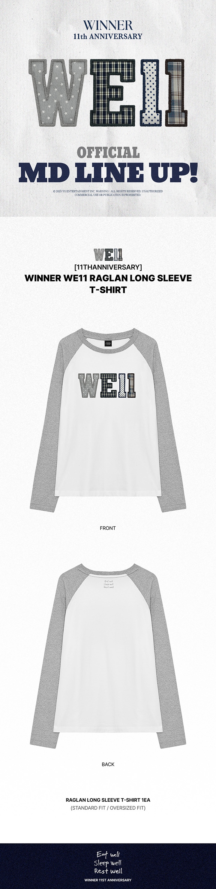 [11THANNIVERSARY] WINNER WE11 RAGLAN LONG SLEEVE T-SHIRT 0 detail