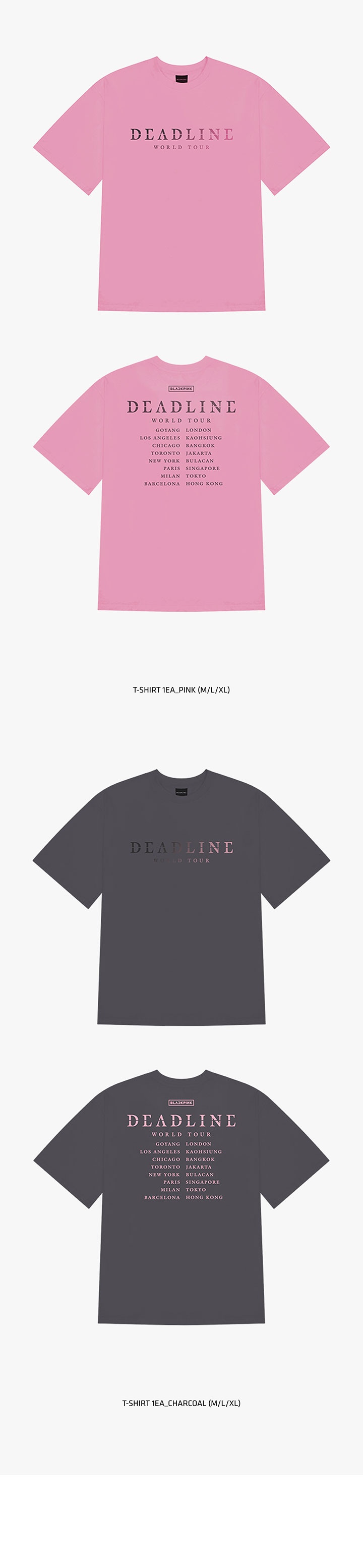 [DEADLINETOUR] BLACKPINK HEAT REACTIVE T-SHIRT 1 detail