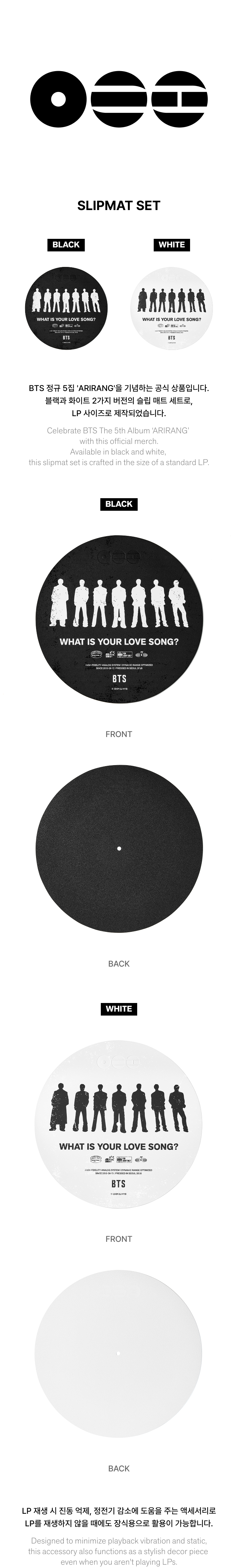 BTS BTS Merch Slipmat Set
