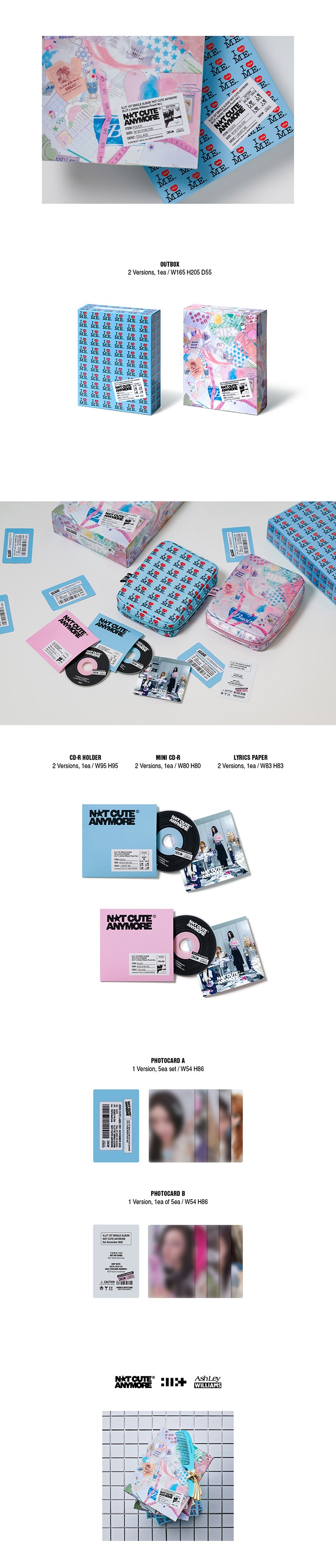 1st Single Album 'NOT CUTE ANYMORE' (ILLIT X Ashley Williams Pouch Ver.) 1 detail