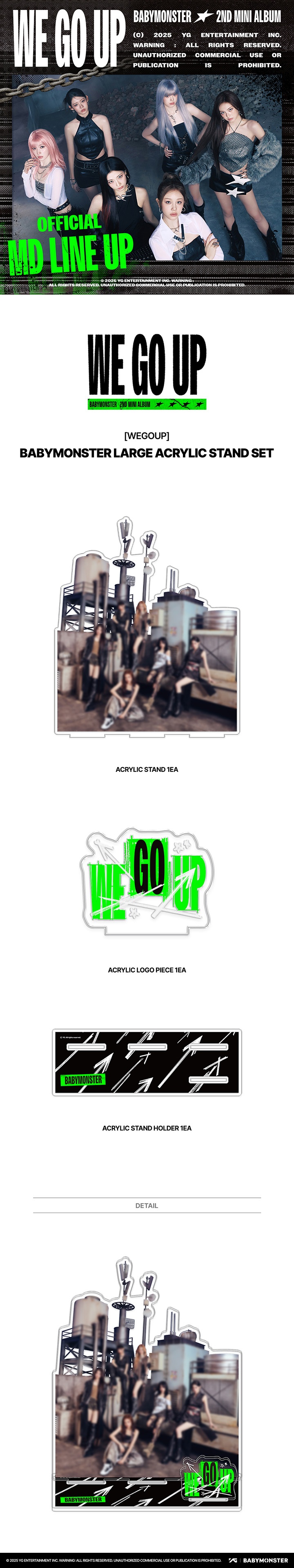 [WEGOUP] BABYMONSTER LARGE ACRYLIC STAND SET 0 detail