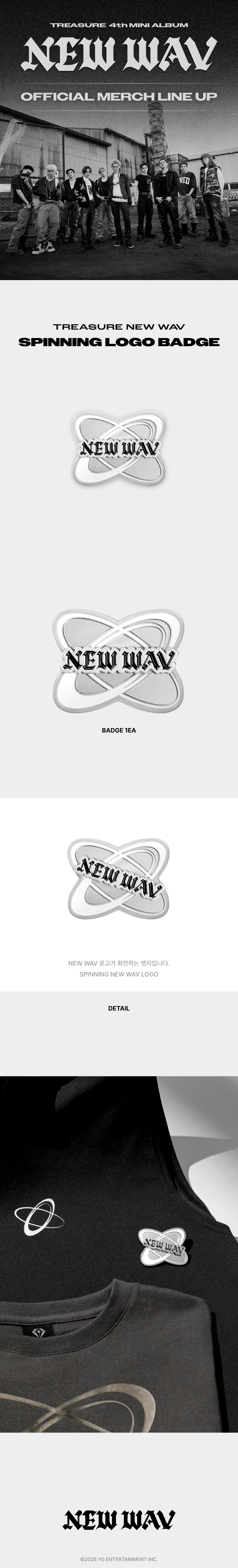 [NEWWAV] TREASURE SPINNING LOGO BADGE 1 detail