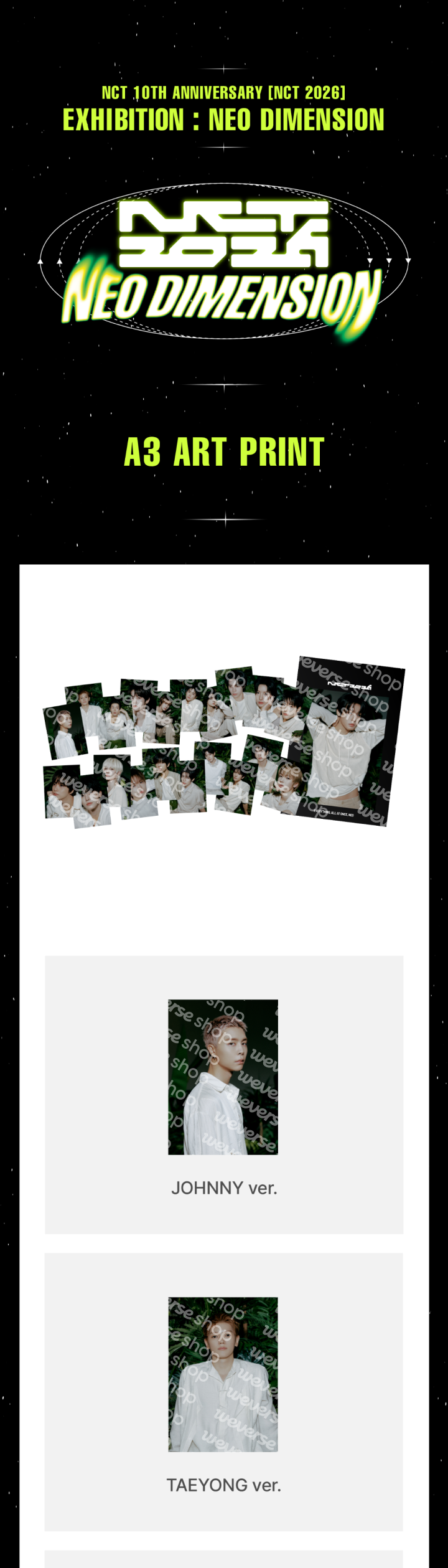 NCT 127 NEO DIMENSION A3 Art Print