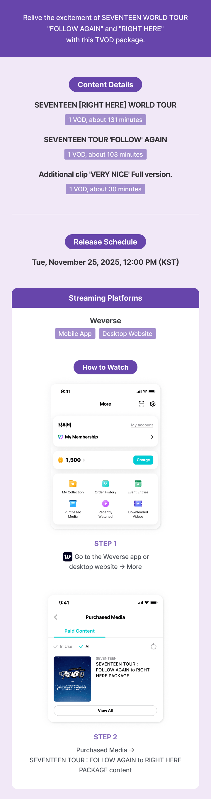  SEVENTEEN TOUR : FOLLOW AGAIN to RIGHT HERE PACKAGE 1 detail