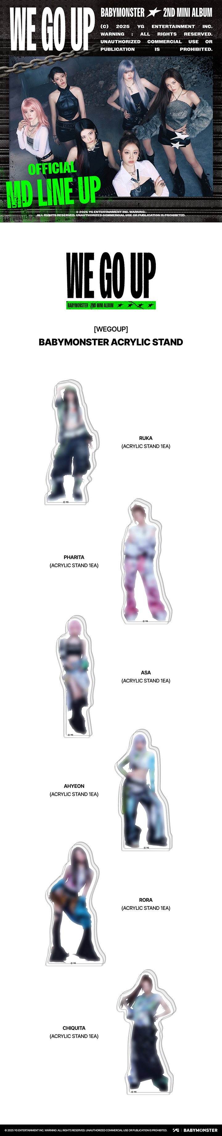 **BABYMONSTER [WEGOUP] - Acrylic Stand** — authentic K-POP merch sold by BYIT KPOP, fast worldwide shipping  - 100% authentic KPOP Goods by **BYIT KPOP** (Lightstick, Album, Keyring, Photo Card, MD, Figure etc KPOP Merch) - Worldwide shipping, Safe and Fast delivery guaranteed (официальный лайтстик, фанлайт, кей-поп мерч) — authentic K-POP goods (официальный мерч) sold by BYIT KPOP, worldwide shipping (доставка по всему миру)