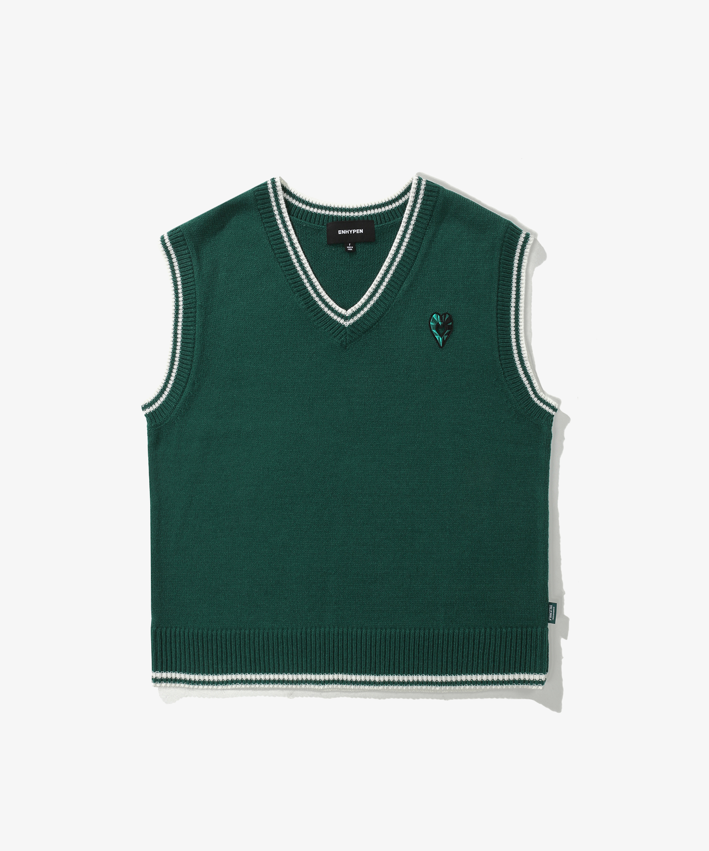 ★Enhypen SUNGHOON着用★【ACON STUDIO】ETHNIC KNIT VEST Green V-Neck Knit Vest | Sunghoon - Enhypen - Fashion Chingu