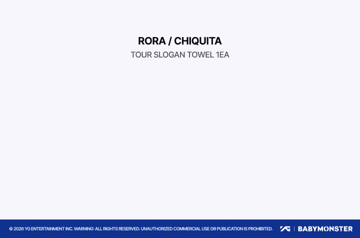 [CHOOMTOUR] BABYMONSTER TOUR SLOGAN TOWEL 2 detail