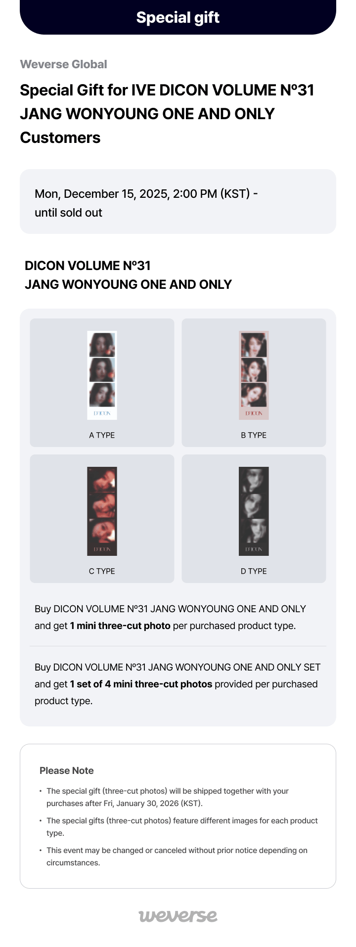 DICON VOLUME N°31 JANG WONYOUNG (SET) 0 detail