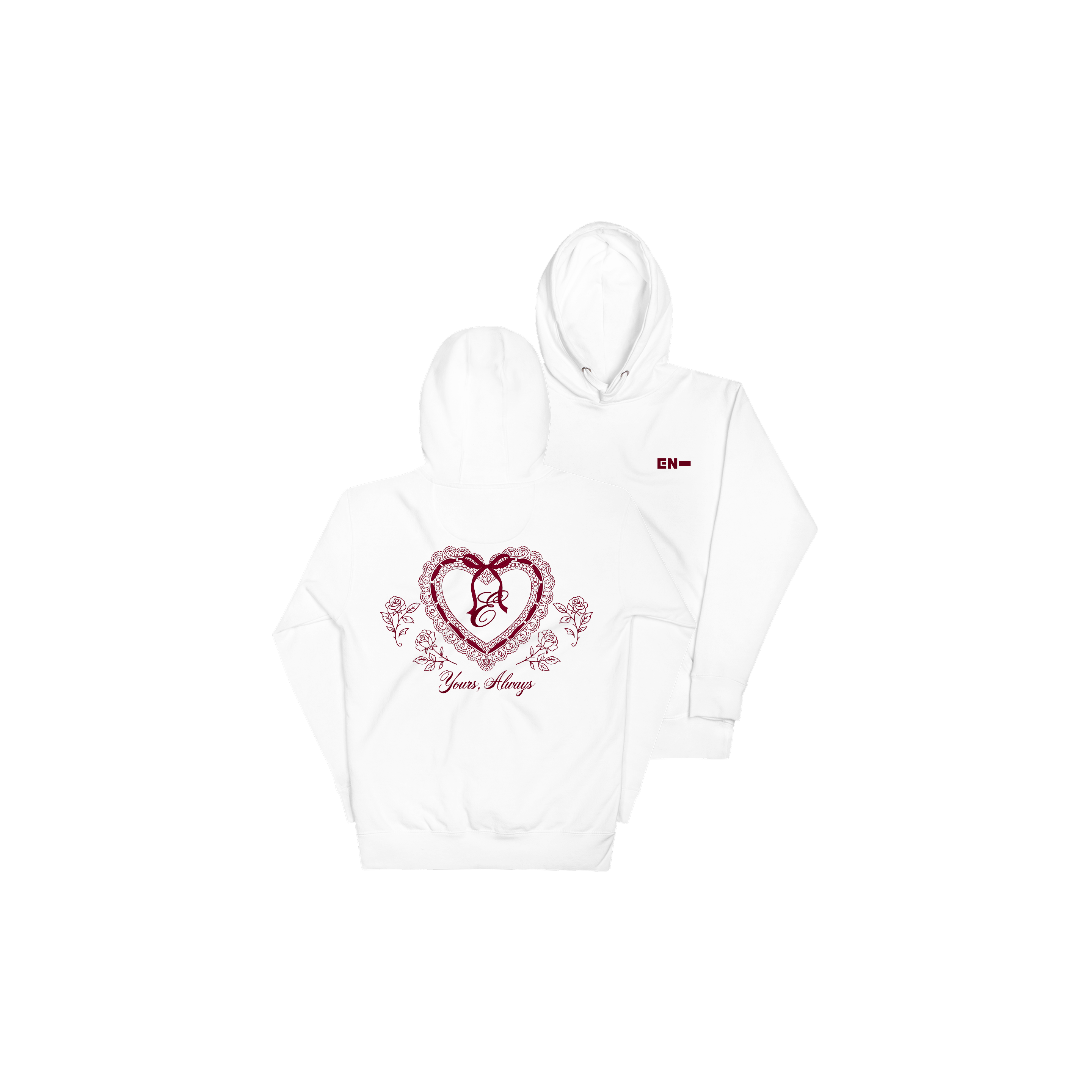 ENHYPEN | ENHYPEN Lace Heart Hoodie (White)