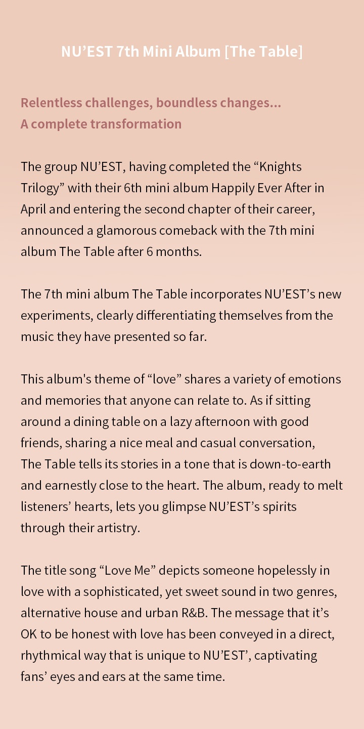 The 7th Mini Album The Table Ver.1 2 detail