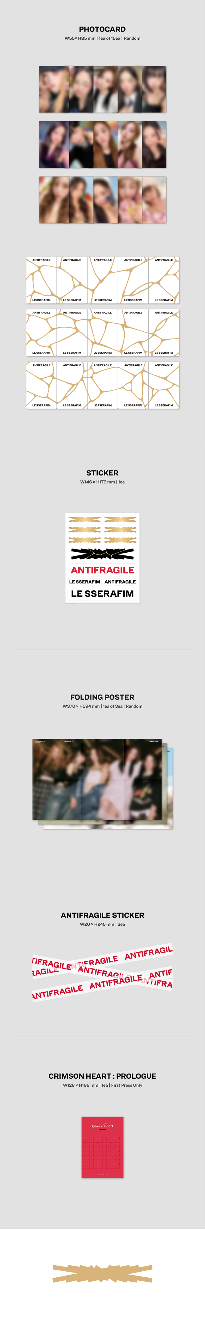 2nd Mini Album 'ANTIFRAGILE' Random 1 detail