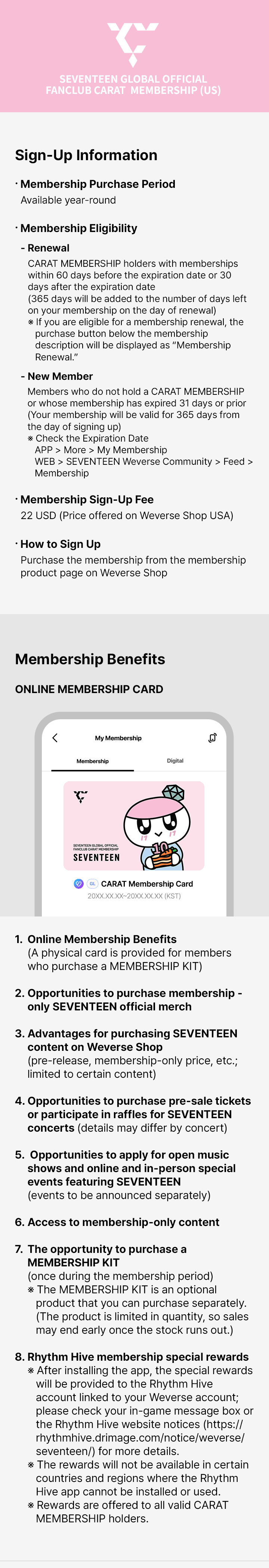 CARAT MEMBERSHIP (US) 0 detail