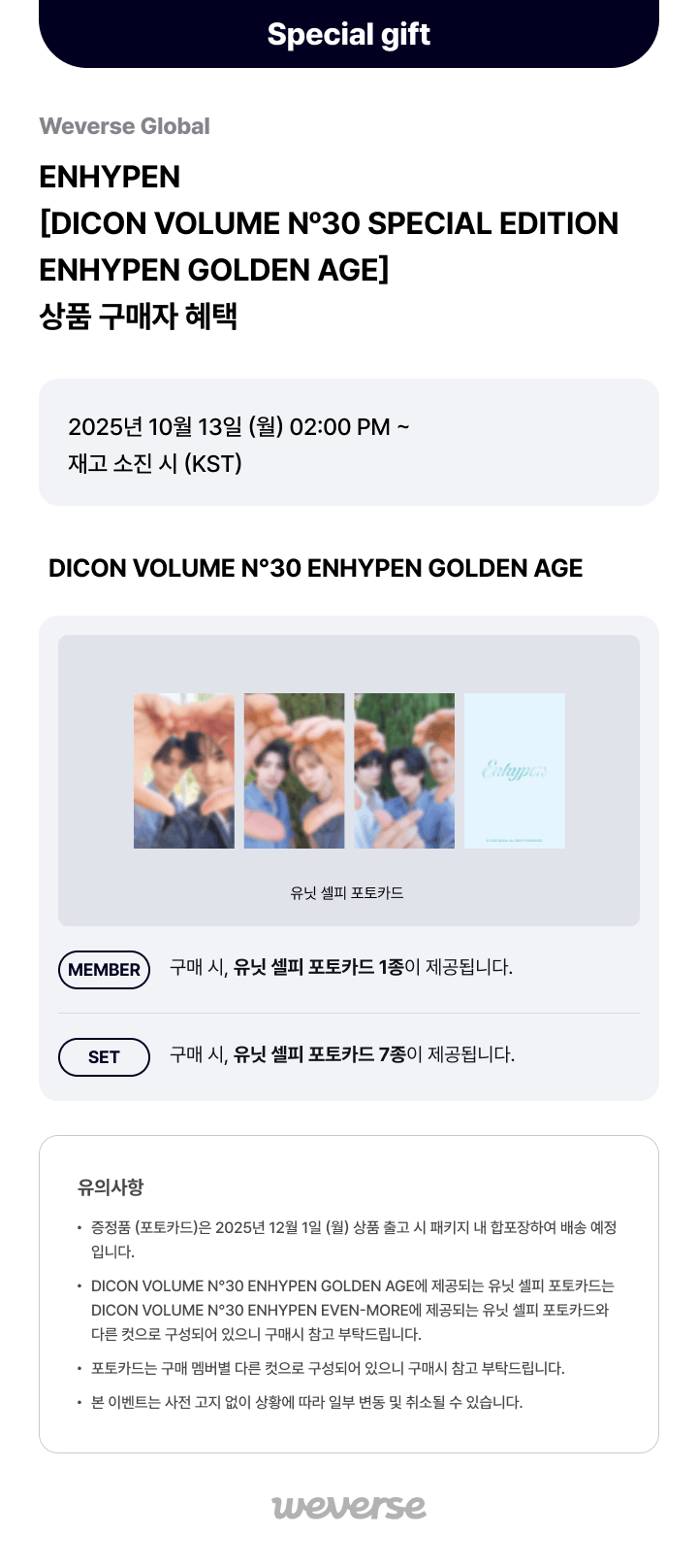 DICON VOLUME N°30 ENHYPEN GOLDEN AGE (HEESEUNG) 0 detail