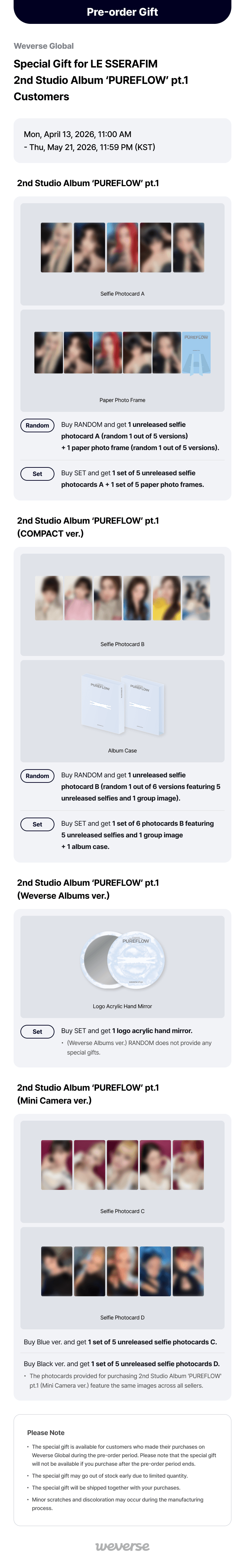2nd Studio Album ‘PUREFLOW’ pt.1 (Set) 0 detail