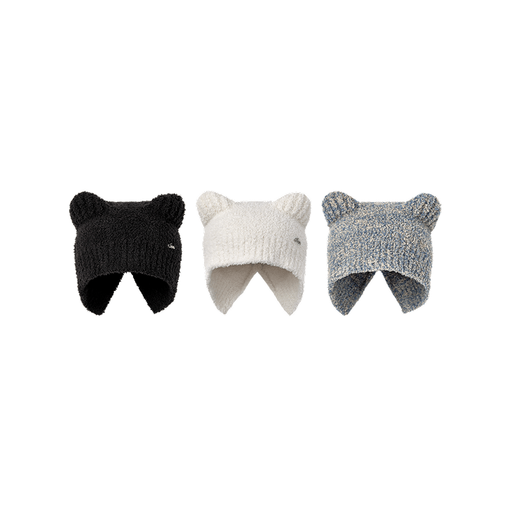 [SUNOO] FUZZY BEAR BEANIE