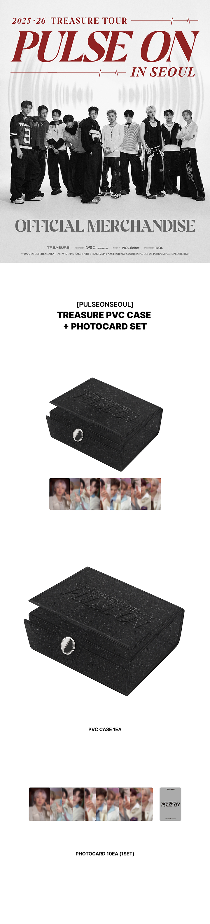 [PULSEONSEOUL] TREASURE PVC CASE + PHOTOCARD SET 0 detail