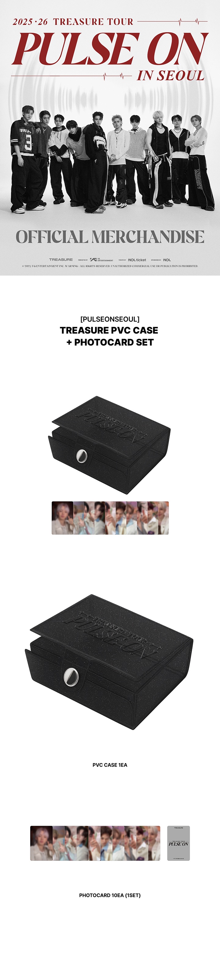 [PULSEONSEOUL] TREASURE PVC CASE + PHOTOCARD SET 0 detail