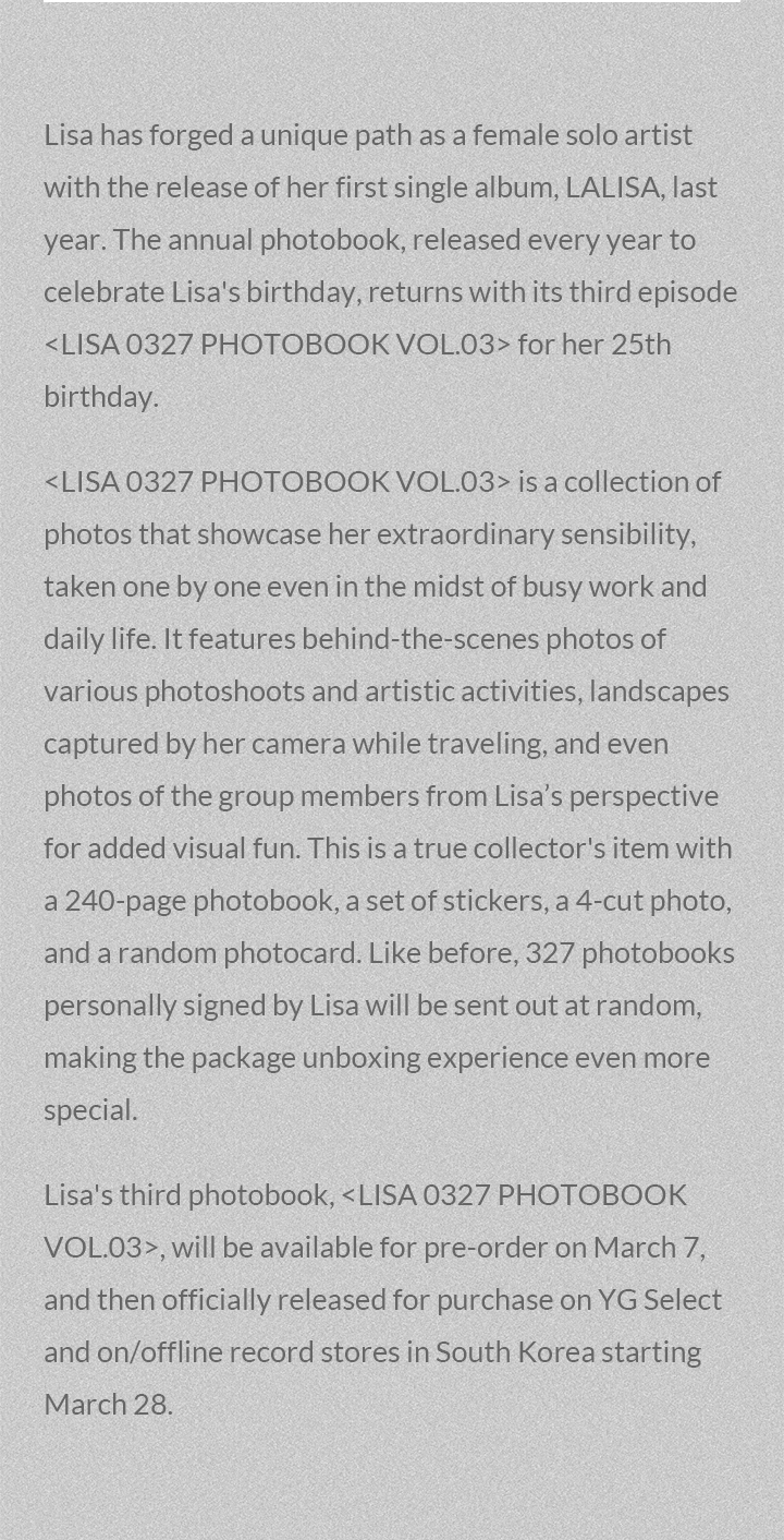 LISA 0327 PHOTOBOOK VOL.03 3 detail