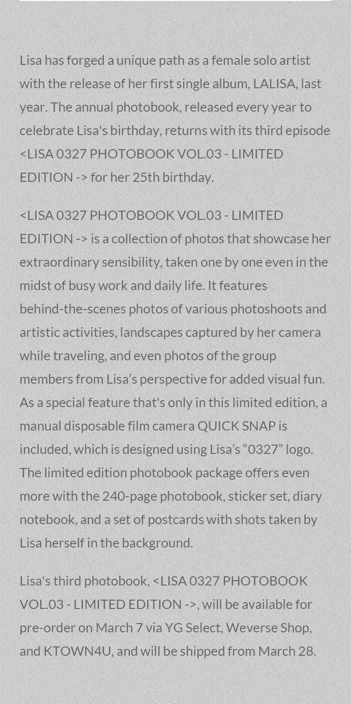 LISA 0327 PHOTOBOOK VOL.03 -LIMITED EDITION- 3 detail
