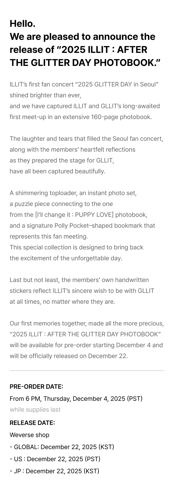 2025 ILLIT : AFTER THE GLITTER DAY PHOTOBOOK 2 detail