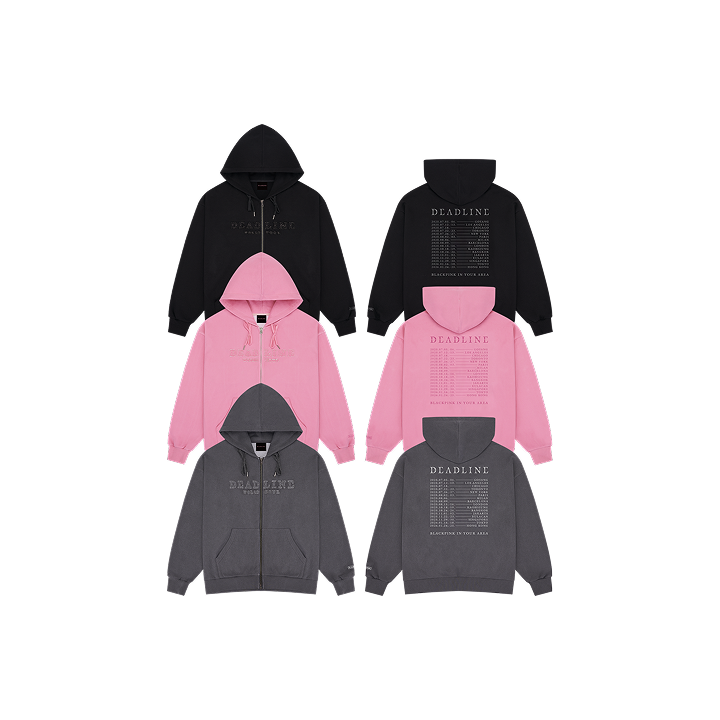 BLACKPINK | [DEADLINETOUR] BLACKPINK LOGO APPLIQUE ZIP-UP HOODIE