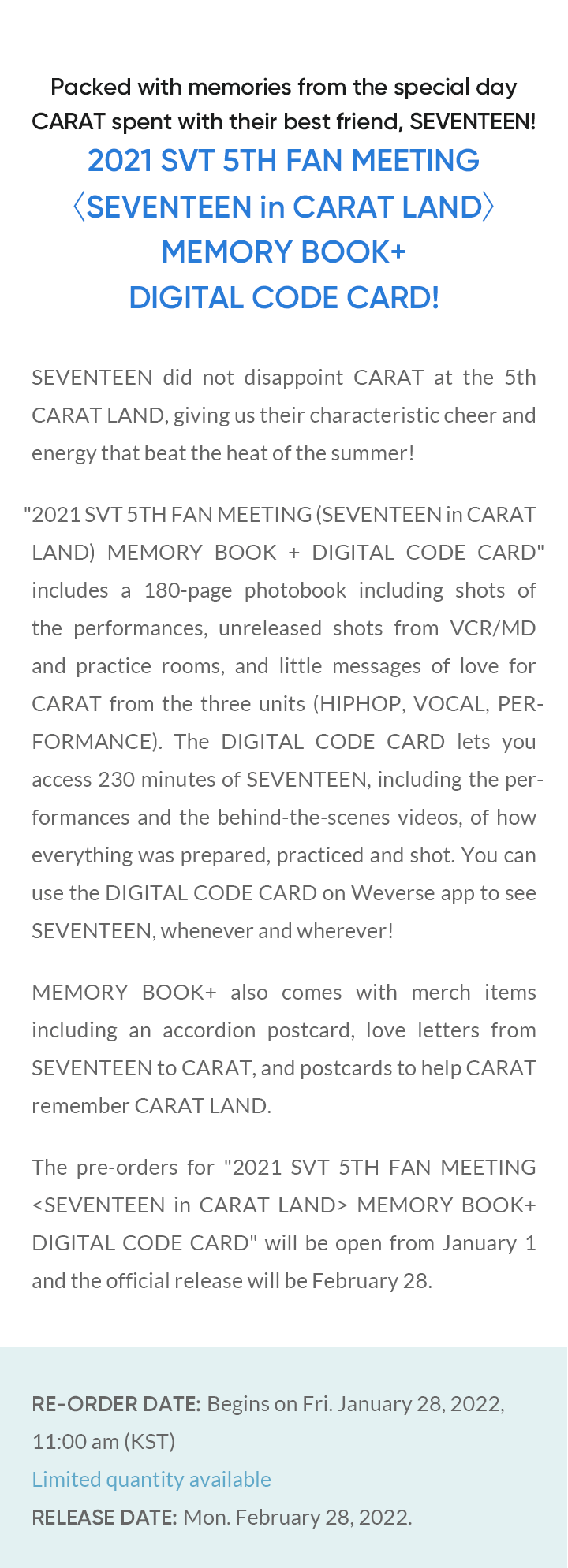 2021 〈SEVENTEEN in CARAT LAND〉 MEMORY BOOK+ DIGITAL CODE 4 detail