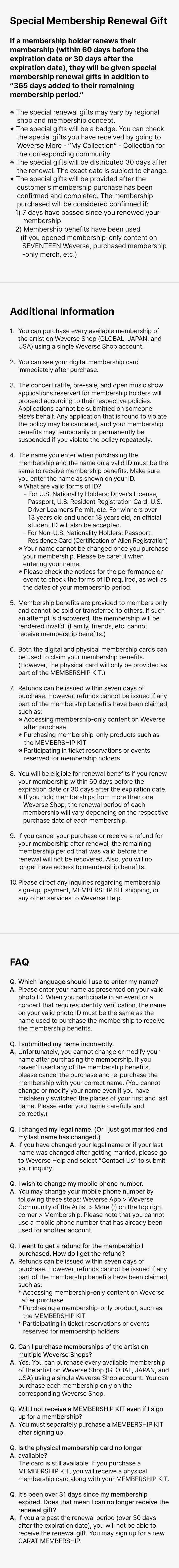 CARAT MEMBERSHIP (US) 1 detail