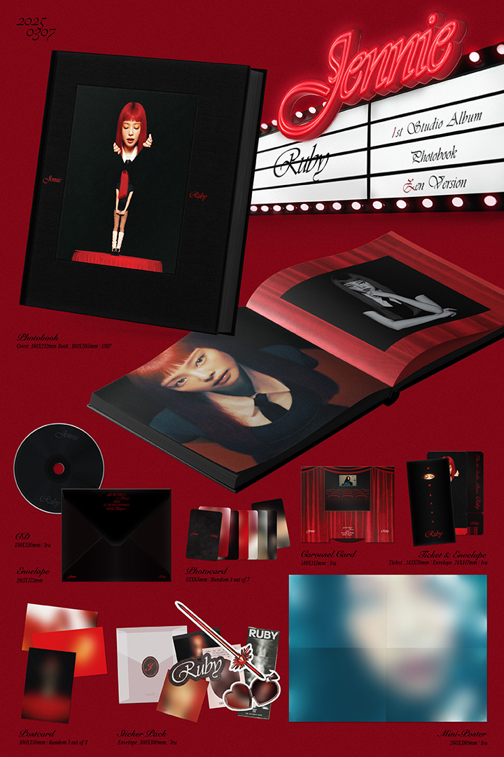 JENNIE | The 1st Studio Album [Ruby] (Photobook) Set