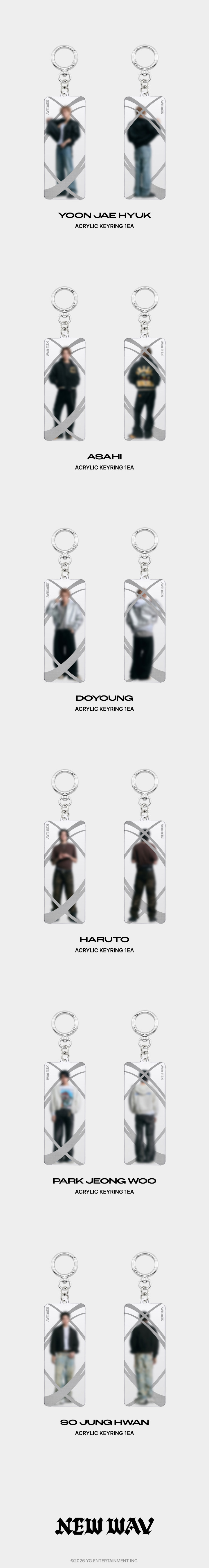 [NEWWAV] TREASURE DOUBLE-SIDED PHOTO ACRYLIC KEYRING 2 detail