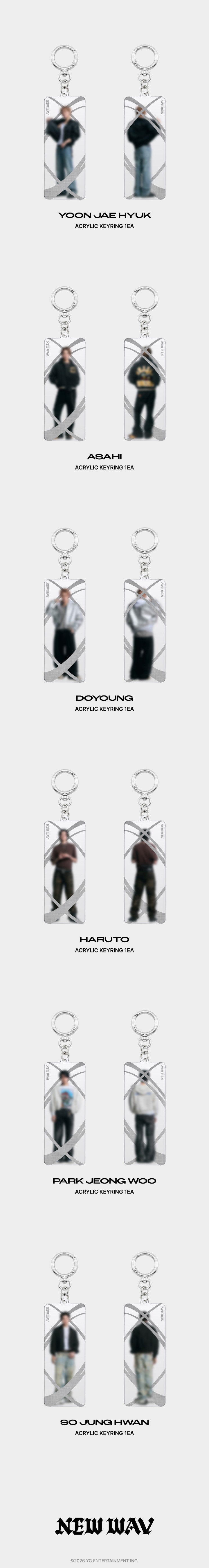[NEWWAV] TREASURE DOUBLE-SIDED PHOTO ACRYLIC KEYRING 2 detail