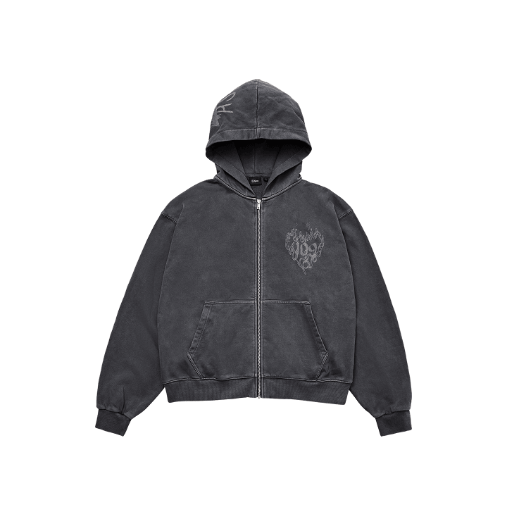[SUNGHOON] 109 ZIP-UP HOODIE (CHARCOAL)_0