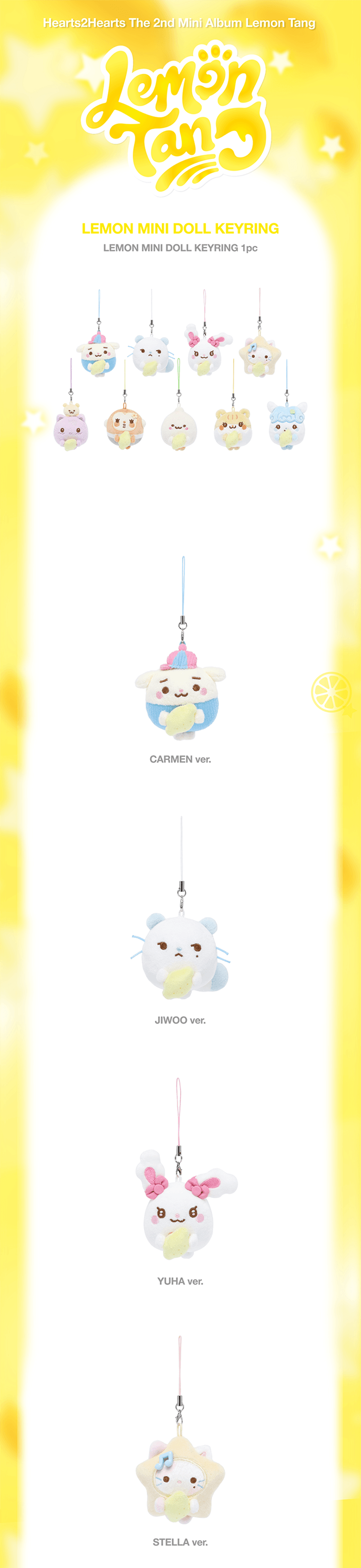 LEMON MINI DOLL KEYRING 1 detail