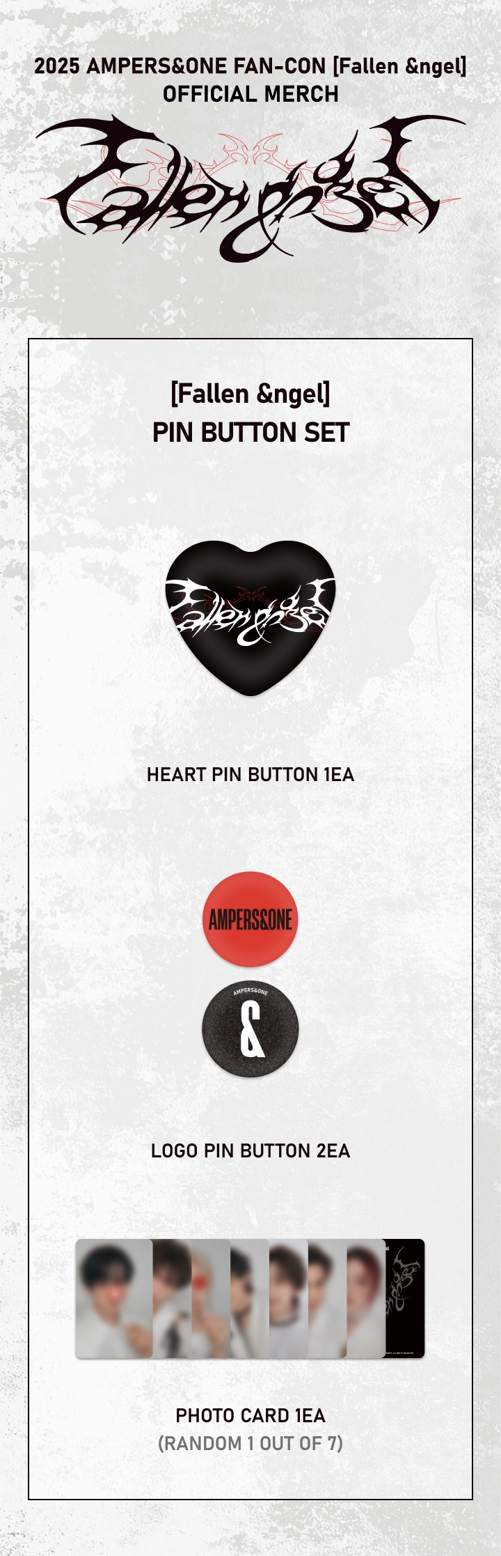 [Fallen &ngel] PIN BUTTON SET 1 detail