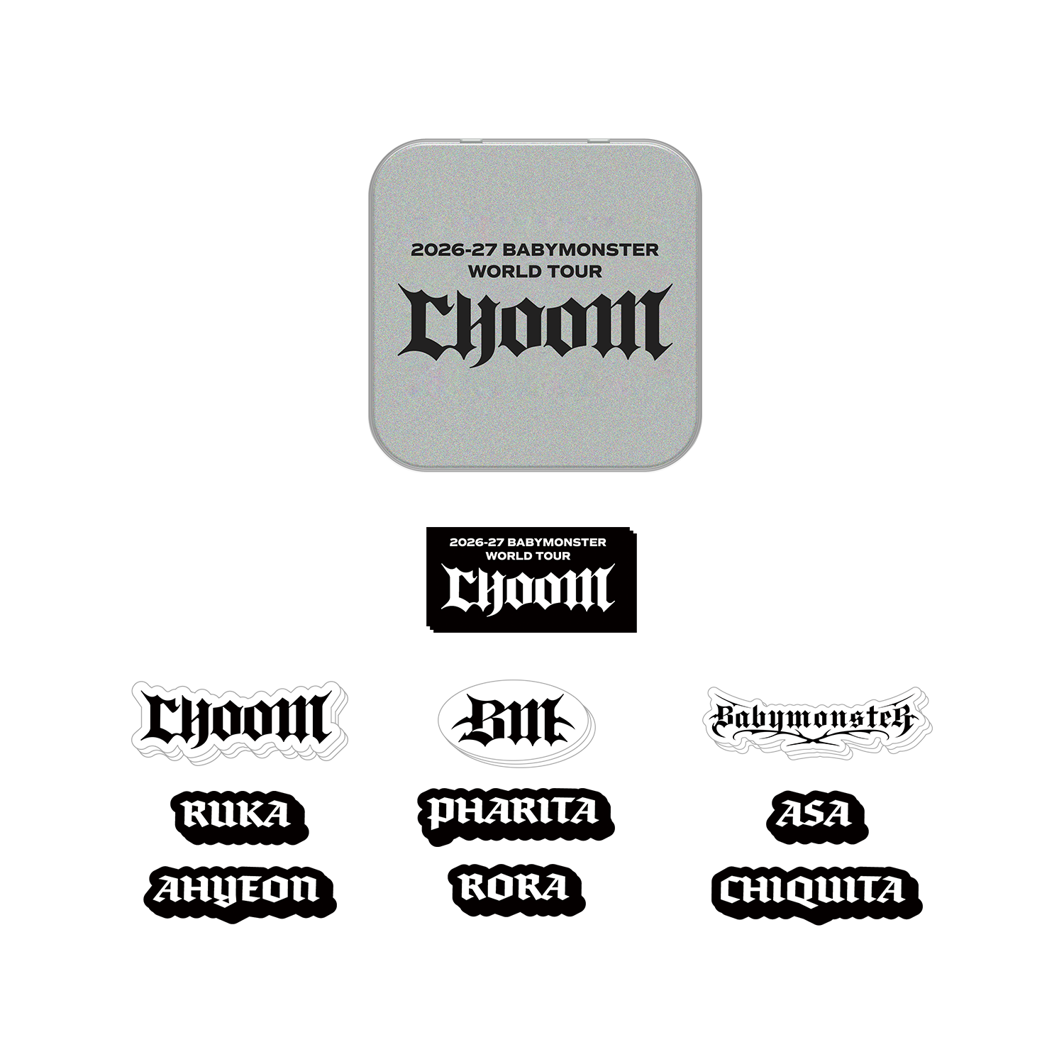 [CHOOMTOUR] BABYMONSTER TIN CASE + STICKER SET