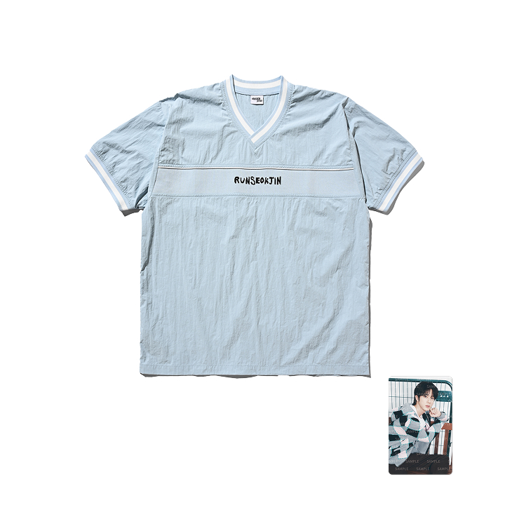 [RUNSEOKJIN in JAPAN] V-NECK S/S T-SHIRT (BLUE)