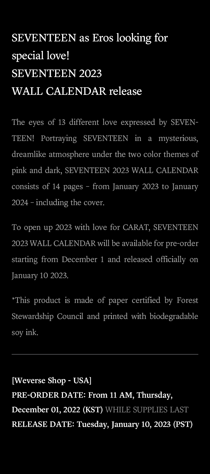 SEVENTEEN 2023 SEASON'S GREETINGS SET 5 detail