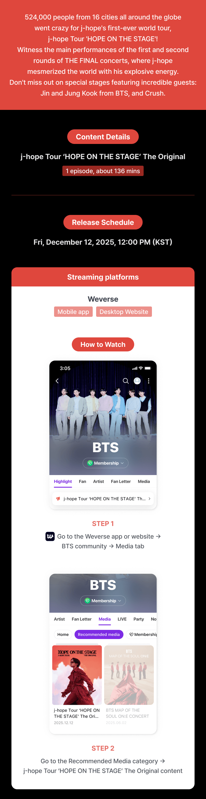 j-hope Tour ‘HOPE ON THE STAGE’ The Original  1 detail