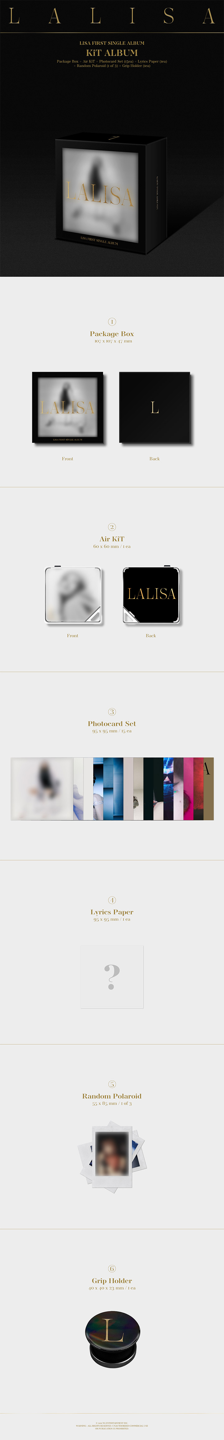 LISA FIRST SINGLE ALBUM LALISA Kit Ver 0 detail