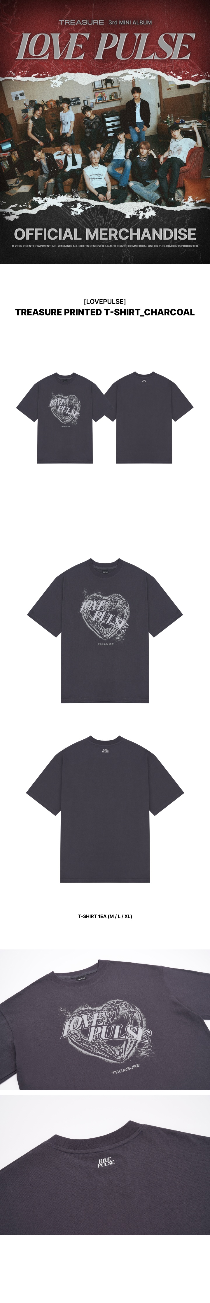 [LOVEPULSE] TREASURE PRINTED T-SHIRT_CHARCOAL 0 detail