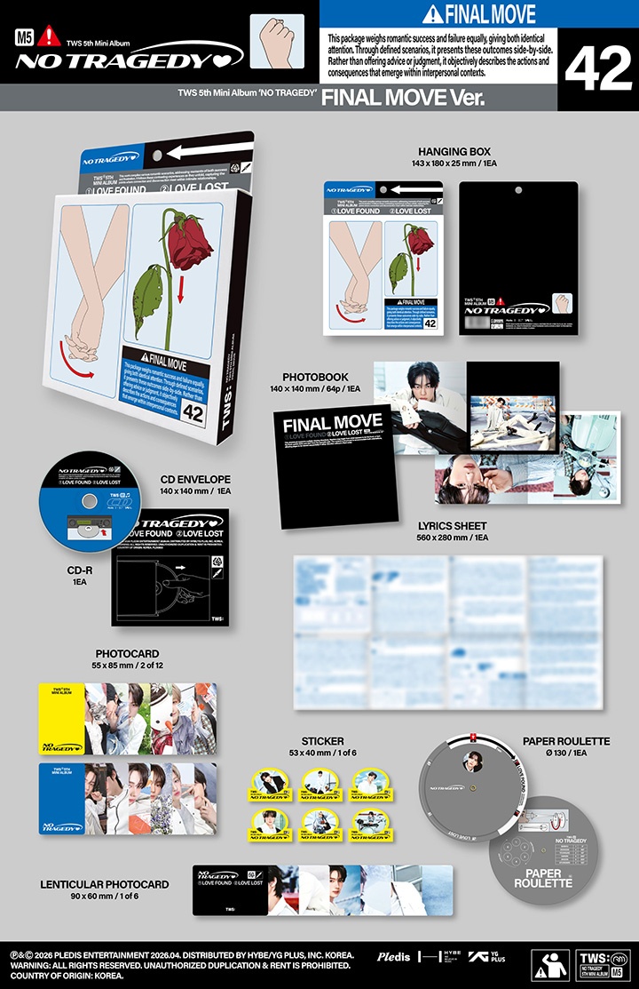 5th Mini Album 'NO TRAGEDY' (Set) 1 detail