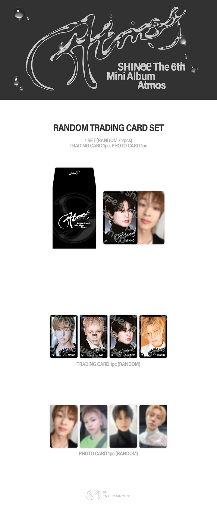 SHINee Atmos Random Trading Card Set
