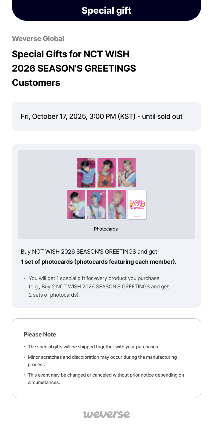 NCT WISH 2026 Season's Greetings 0 detail