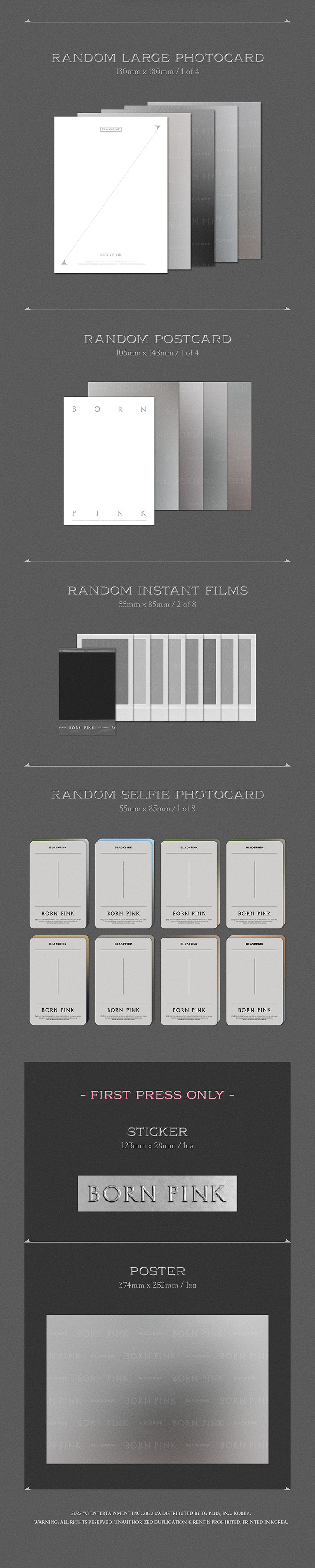 2nd Album 'BORN PINK' (Gray Ver) 1 detail
