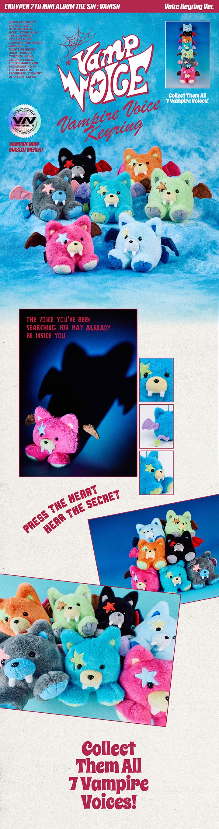 Buy the **ENHYPEN THE SIN : VANISH (Voice Keyring Ver.) (Random)** (lightstick, fanlight) — 100% authentic K-POP merch with fast, safe worldwide shipping from BYIT KPOP. Perfect for concerts & fansigns. (100% authentic K-POP goods (официальный мерч K-POP) with fast worldwide shipping (доставка по всему миру) from BYIT KPOP. Perfect for concerts (концерты) & fansigns (фансайны).)