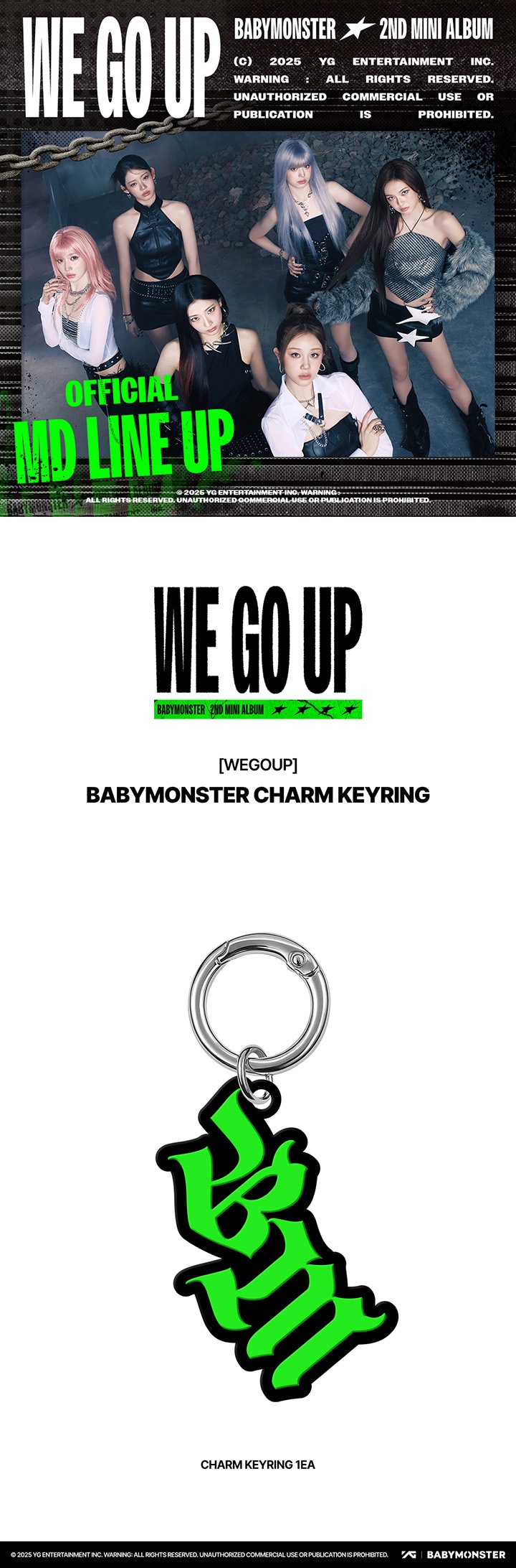 [WEGOUP] BABYMONSTER CHARM KEYRING 0 detail