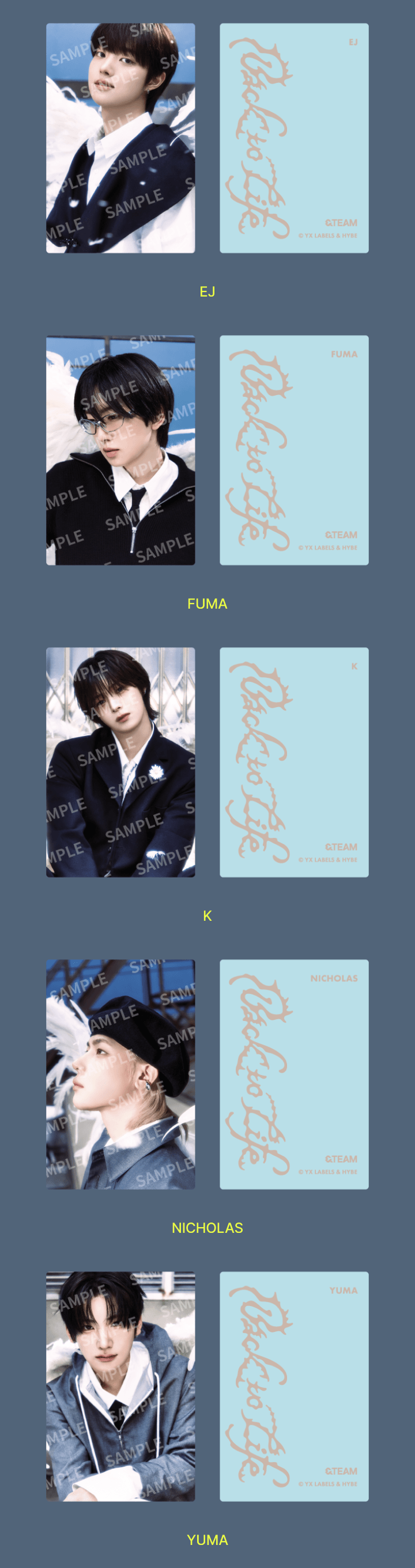 PHOTO CARD SET B 1 detail