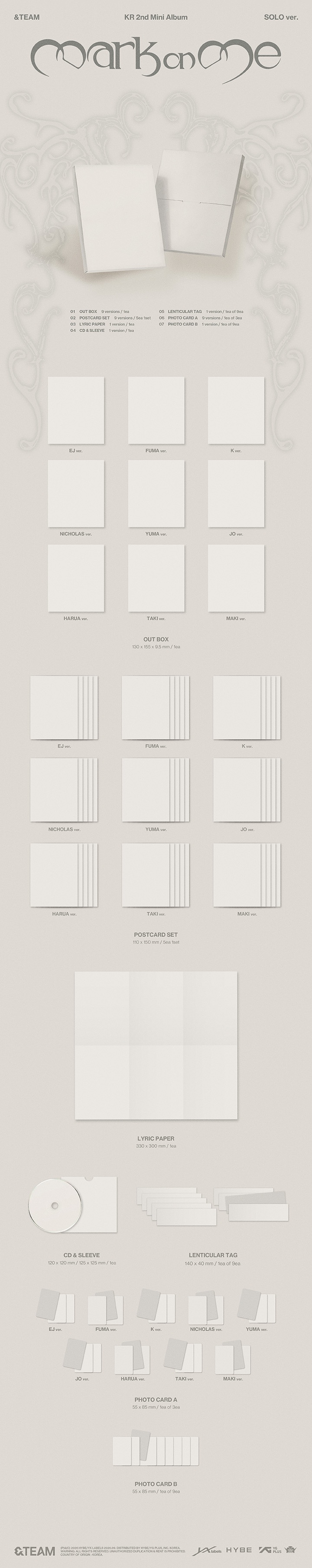 KR 2nd Mini Album 'Mark on Me' - SOLO ver. (Random) 1 detail