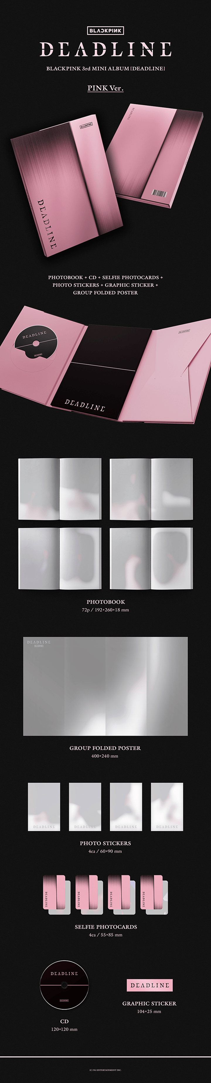 BLACKPINK 3rd MINI ALBUM [DEADLINE] PINK Ver. 1 detail